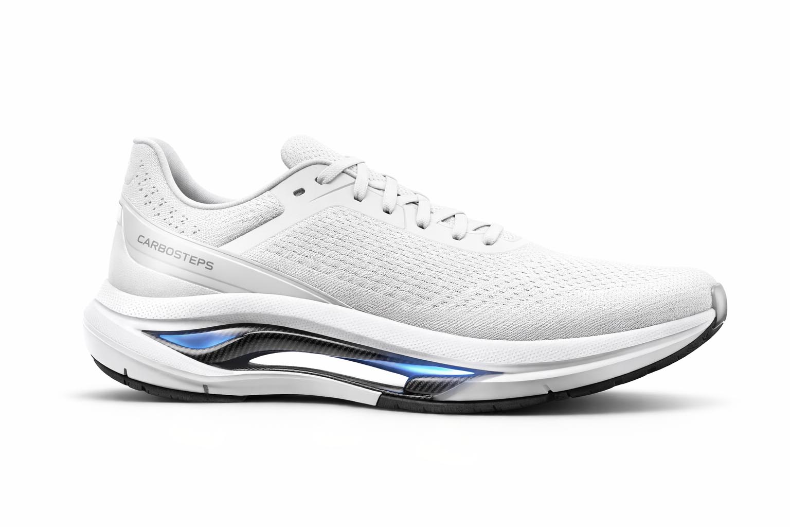 CarboSteps shoe with the carbon blade visible inside the midsole