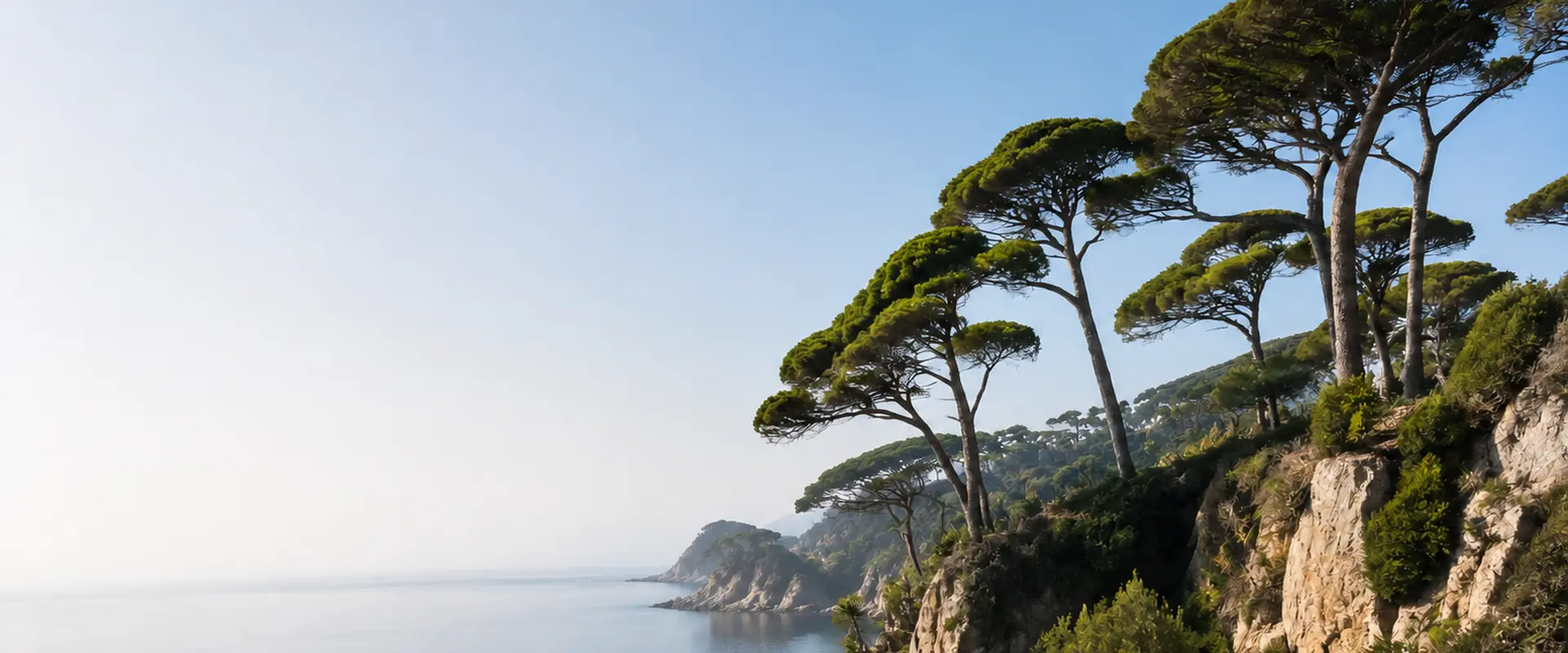 The C&ocirc;te d'Azur coastline near Antibes, where CarboSteps began.